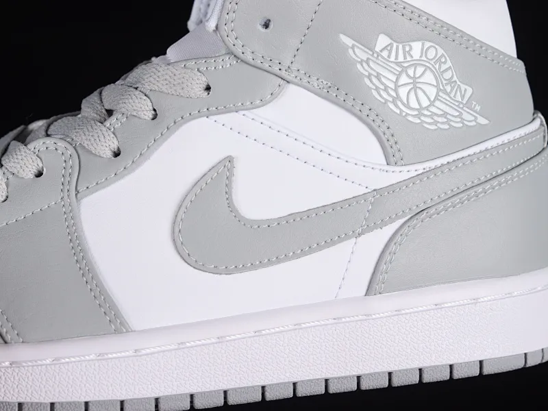 All categories Air Jordan Jordan series basketball shoes Air Jordan 1 Mid Air Jordan 1 Mid "Grey Sail" AJ Joe 1 New White Gray China Basketball Shoes BQ6472-115